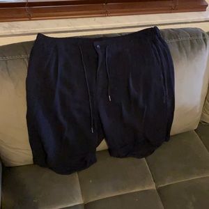 Esntls navy drawstring shorts